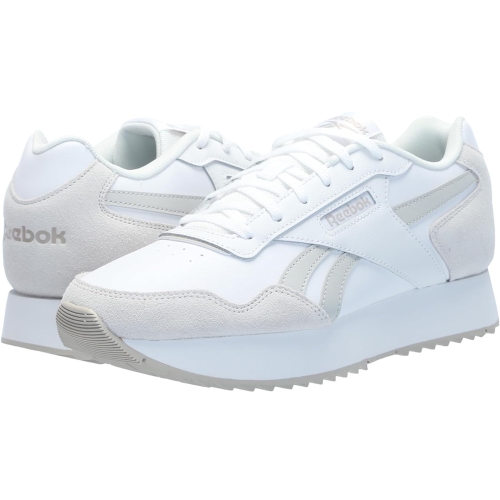 White Reebok Women's Glide Ripple Double Sneaker Women 7